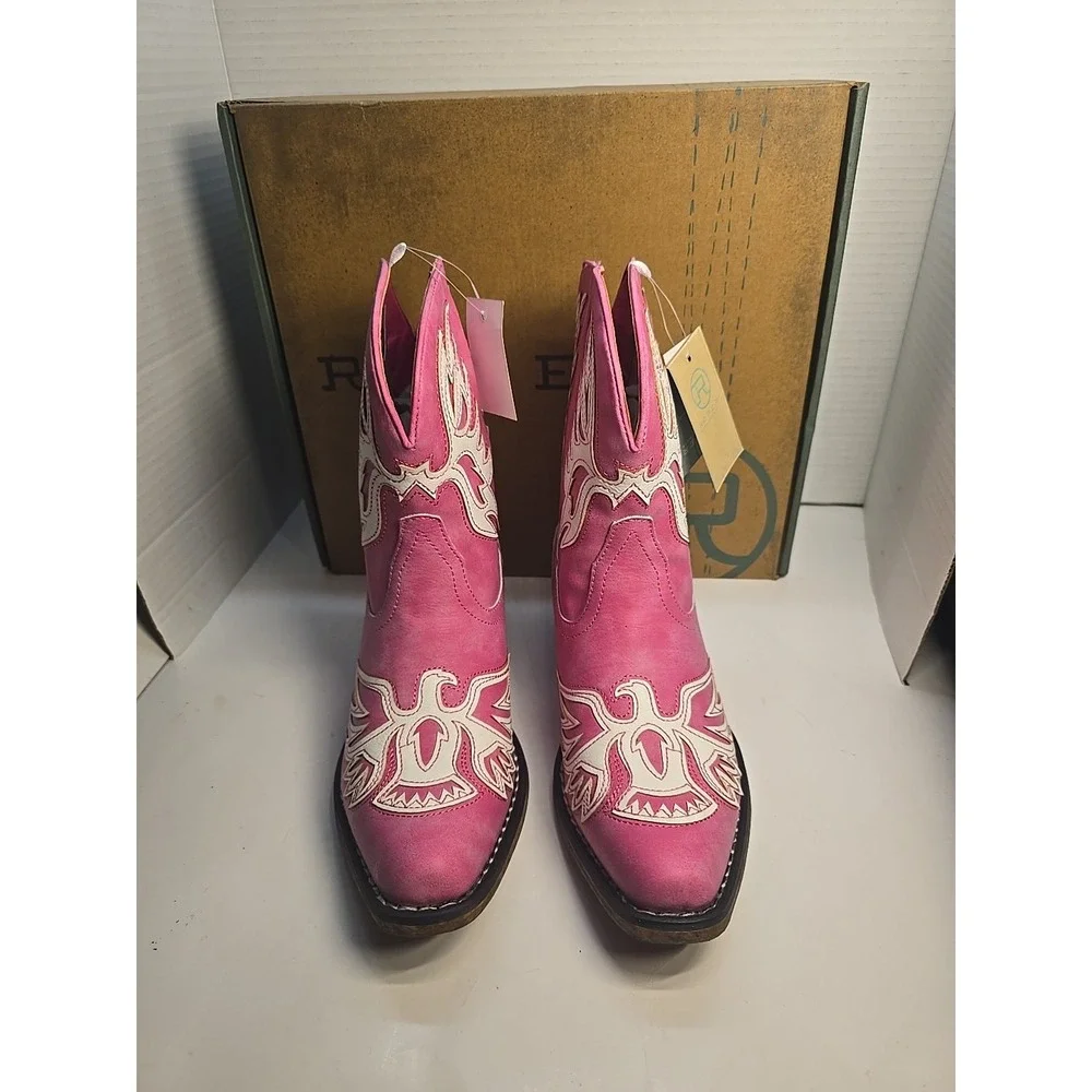 Roper Women's Amelia Vintage Western Booties Snip Toe Size‎ 7 NIB